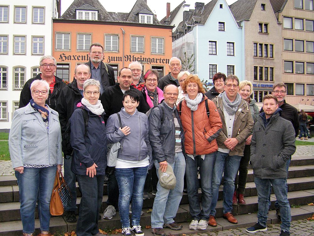 Die freiwilligen Helfer beim Ausflug nach Köln